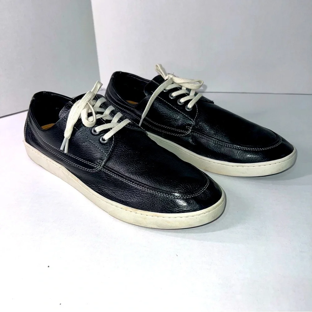 Flag Ltd Black Napa Leather Loafers Men’s Size 13